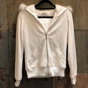 Monoreno cream zip up with sequins